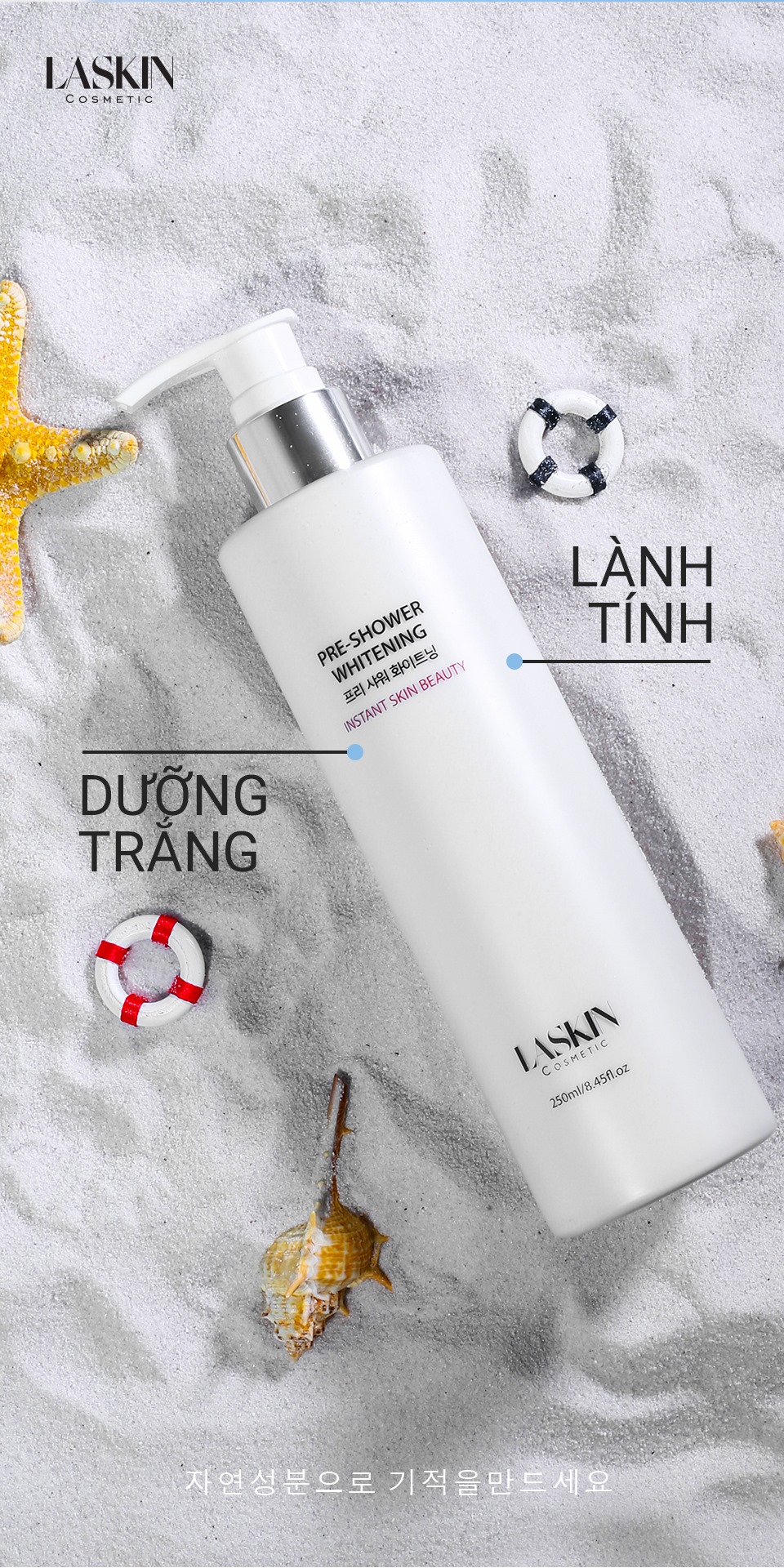 SỮA TẮM DƯỠNG TRẮNG DA - LASKIN PRE-SHOWER WHITENING