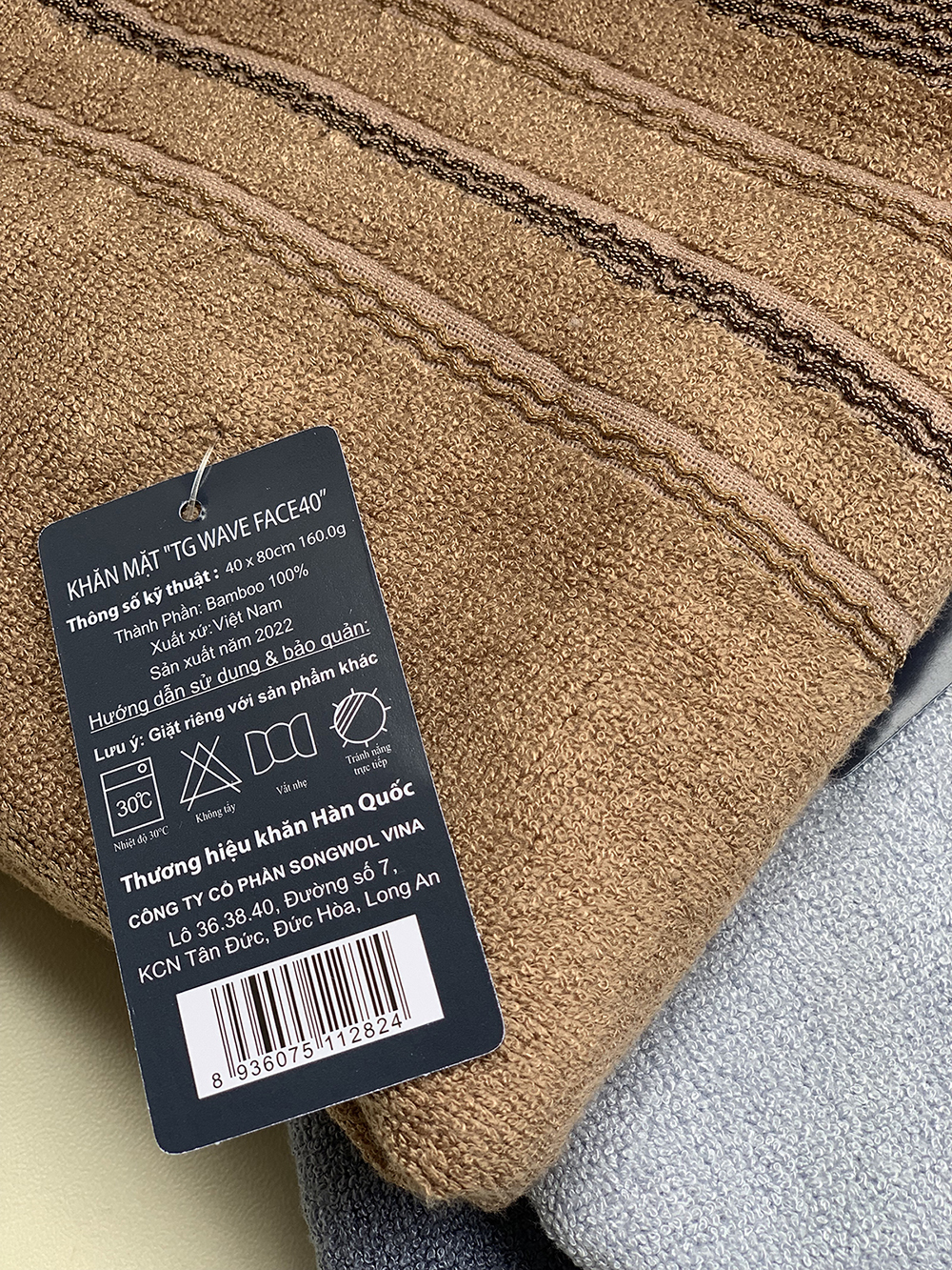 Khăn Mặt Sợi Tre Cao Cấp SONGWOL TG-WAVE  - Hight Quality Bamboo Face  Towel