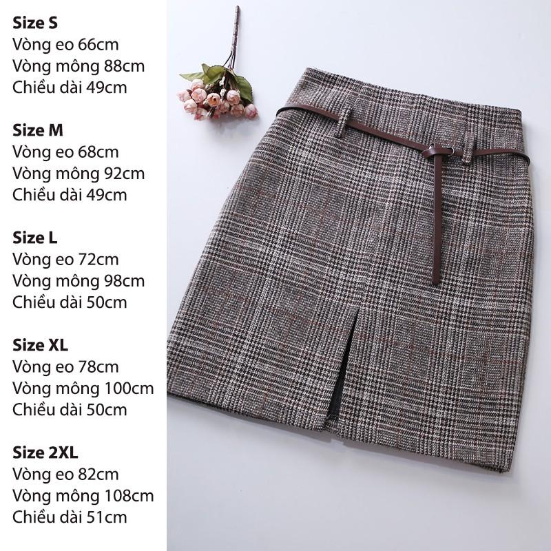 Chân váy vải bố xẻ tà trước, chân váy dáng A - CV101