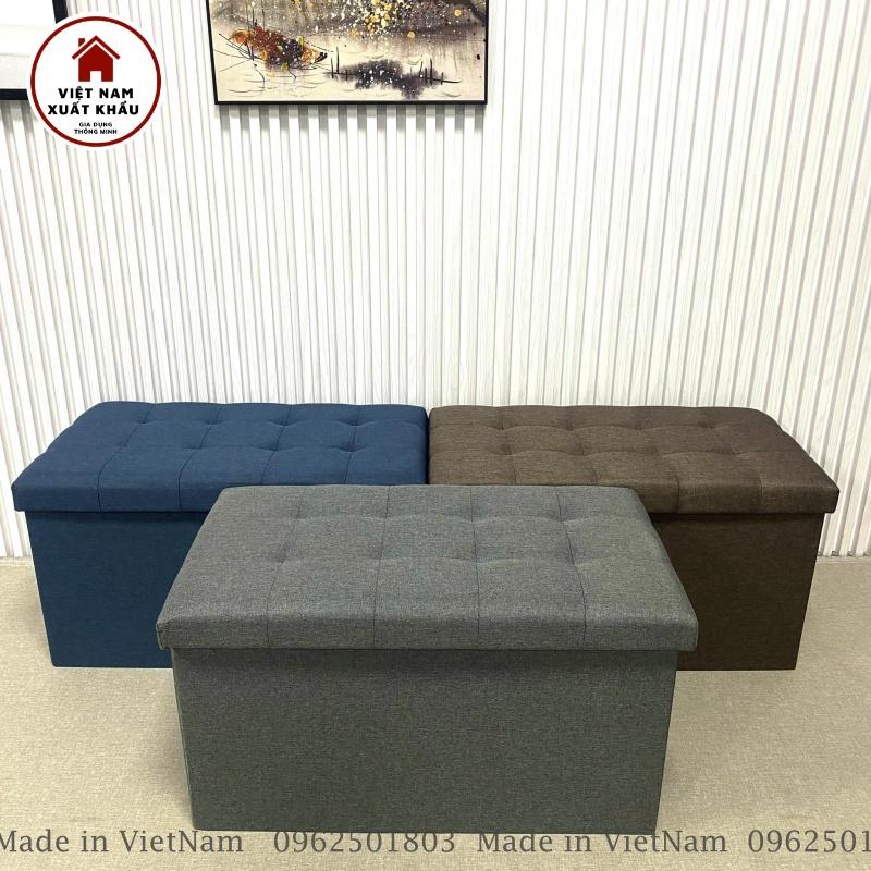 Ghế Dài Sofa Kiêm Hộp Đựng Đồ [2 in 1] Chất Vải Oxford 600D Cao Cấp Size Lớn XL 70x39xcao40cm