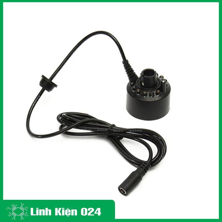 Động cơ phun sương DJ20-12 24V 16W 550ml/h có đèn led tạo sương, tăng độ ẩm không khí V3