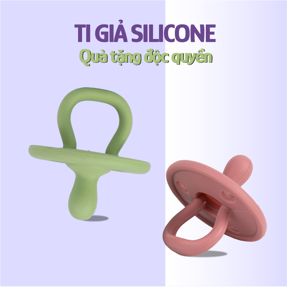 [QUÀ TẶNG ĐỘC QUYỀN] Ti Giả Mama's Choice Cao Cấp, Núm Ti Silicone Siêu Mềm và An Toàn Cho Bé Yêu