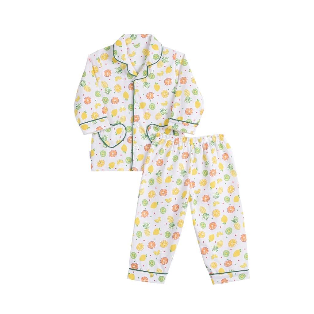 Size bé 6-35kg Pyjamas bé gái tay dài Hello B&amp;B - Hello BB họa tiết in ngẫu nhiên | ShopHelloBB