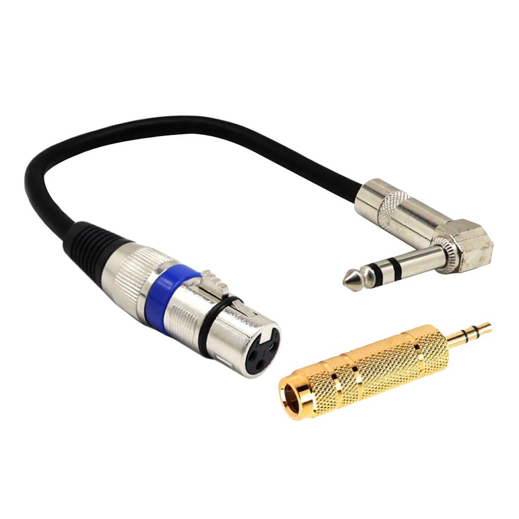 6.35 Mm Male to XLR Audio Female + 3.5 Mm Male to