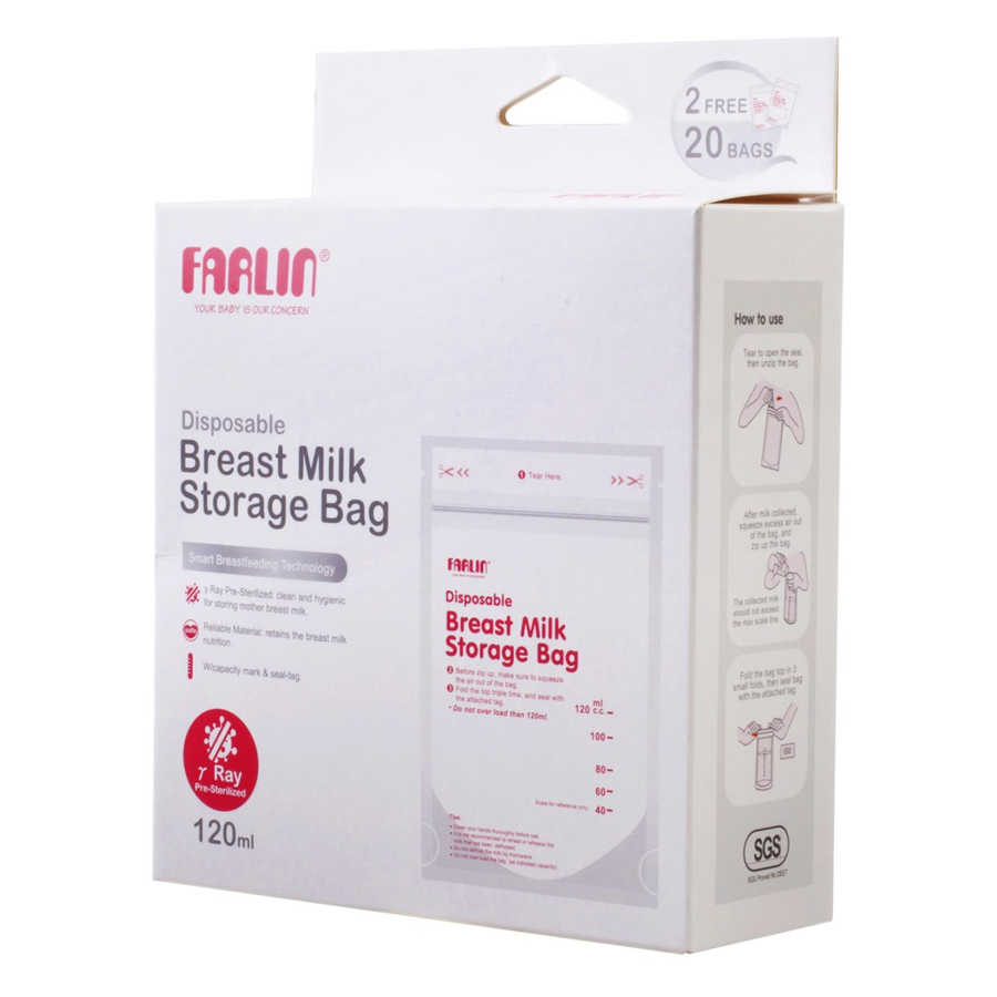 Túi Trữ Sữa Đã Tiệt Trùng Farlin (120ml) - BP.869.1