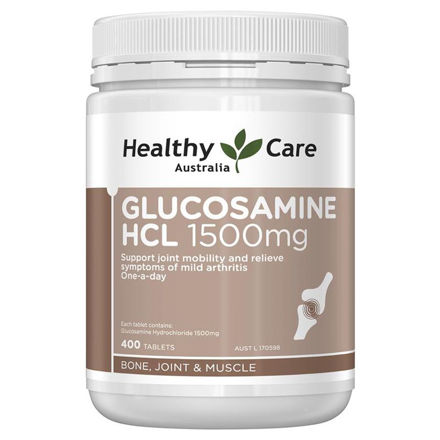Viên uống tái tạo sụn khớp Healthy Care Glucosamine HCL 150mg chính hãng Úc 400 viên