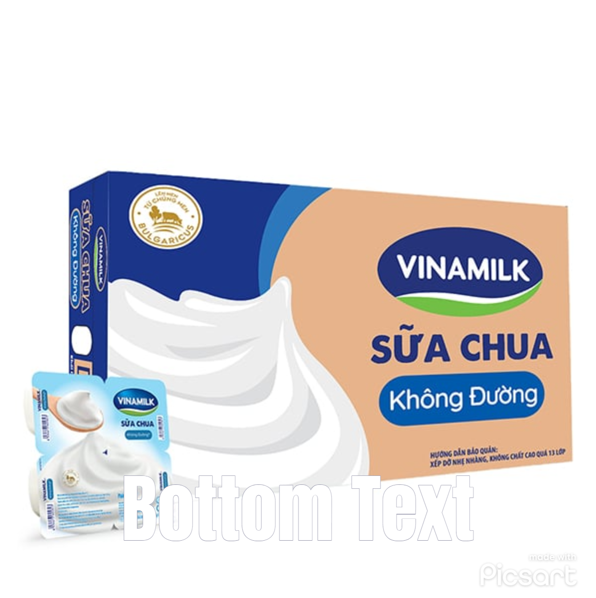 Sữa chua ăn Vinamilk không đường - Thùng 48 hộp 100g