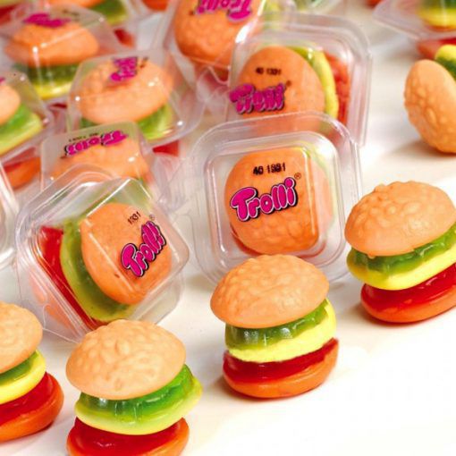 Hộp 60 viên Kẹo dẻo Trolli Mini Burger 600gr