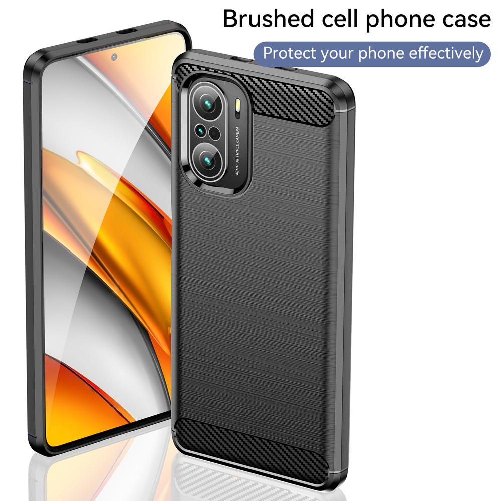 Ốp lưng dành cho Xiaomi Redmi K40 Pro Poco F3 ốp silicone mềm Carbone phay xước chống sốc chống vân tay