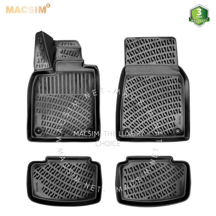 Thảm lót sàn ô tô nhựa TPU Silicon Porsche Taycan 2019- Nhãn hiệu Macsim