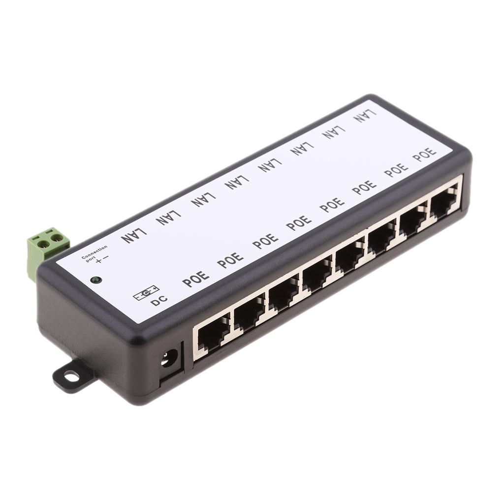 8 Cổng PoE PoE Injector Chuyển Đổi Thụ Động Mô Đun Cung Cấp Năng Lượng Cho Ethernet