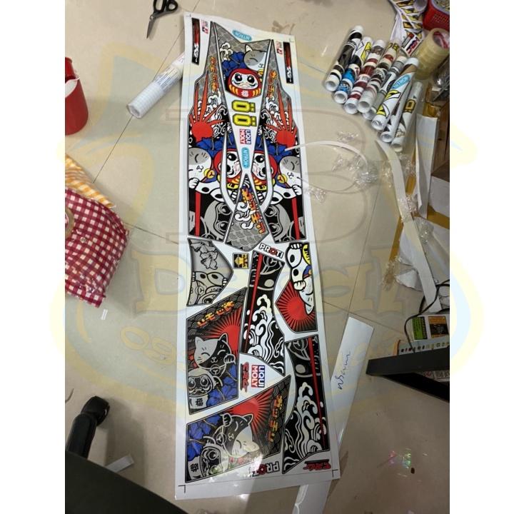 Tem xe sirius mèo thần tài may mắn