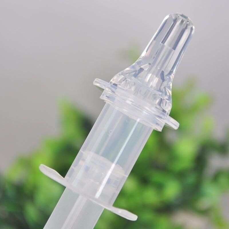 Dụng cụ uống thuoc sữa, bón thuoc bằng ống bơm xilanh cho bé đầu silicon mềm
