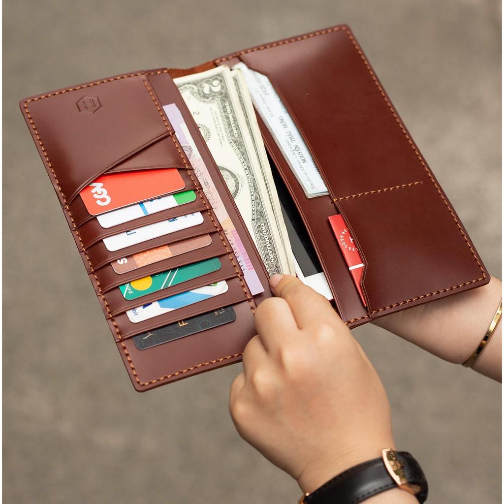 Ví Dài Venuta Handcrafted Wallet HAVIAS_Đỏ Nâu