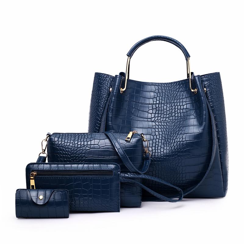 4 Món Phù Hợp Với Cá Sấu Da Pu Cao Cấp Túi Xách Nữ Vintage Túi Đeo Vai Thời Trang Dung Lượng Lớn Du Lịch Túi túi