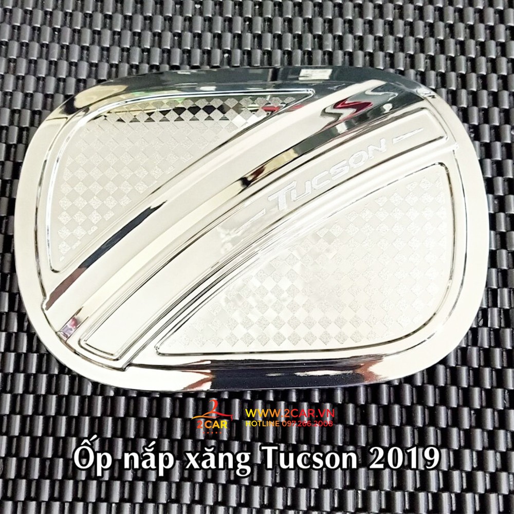 Ốp Nắp Bình Xăng Xe Hyundai Tucson 2016- 2021 mạ crom cao cấp