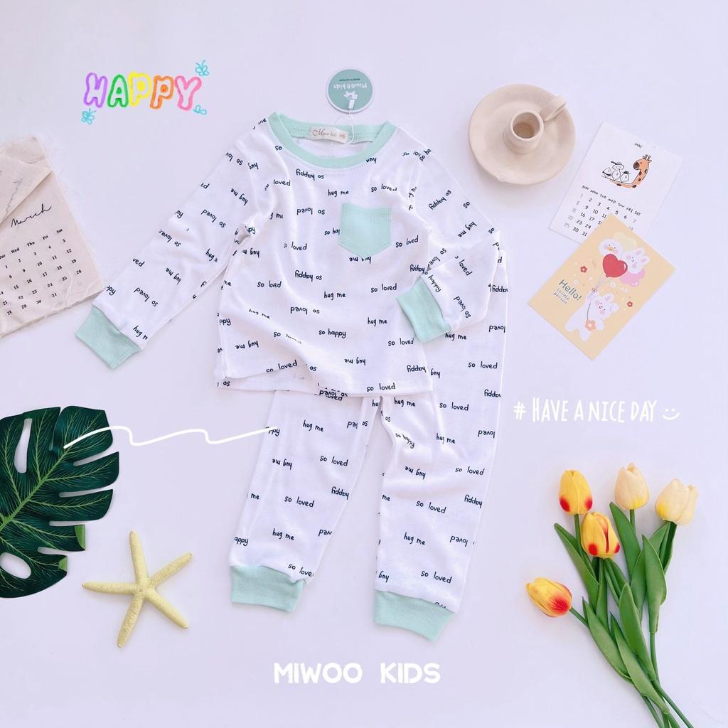 Bộ Dài Tay Có túi Cotton Bozip Xuất Xịn Siêu Mềm Mịn Mát Cho Bé Trai - Bảng 3 - HÀNG LOẠI 1