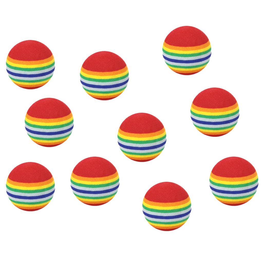 2-5pack 10Pcs Rainbow Soft Foam Sponge Golf Balls Swing Practice Training Aids