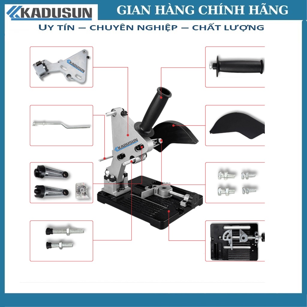 BỘ CHÂN ĐẾ KẸP CHUYỂN MÁY MÀI THÀNH MÁY CẮT BÀN
