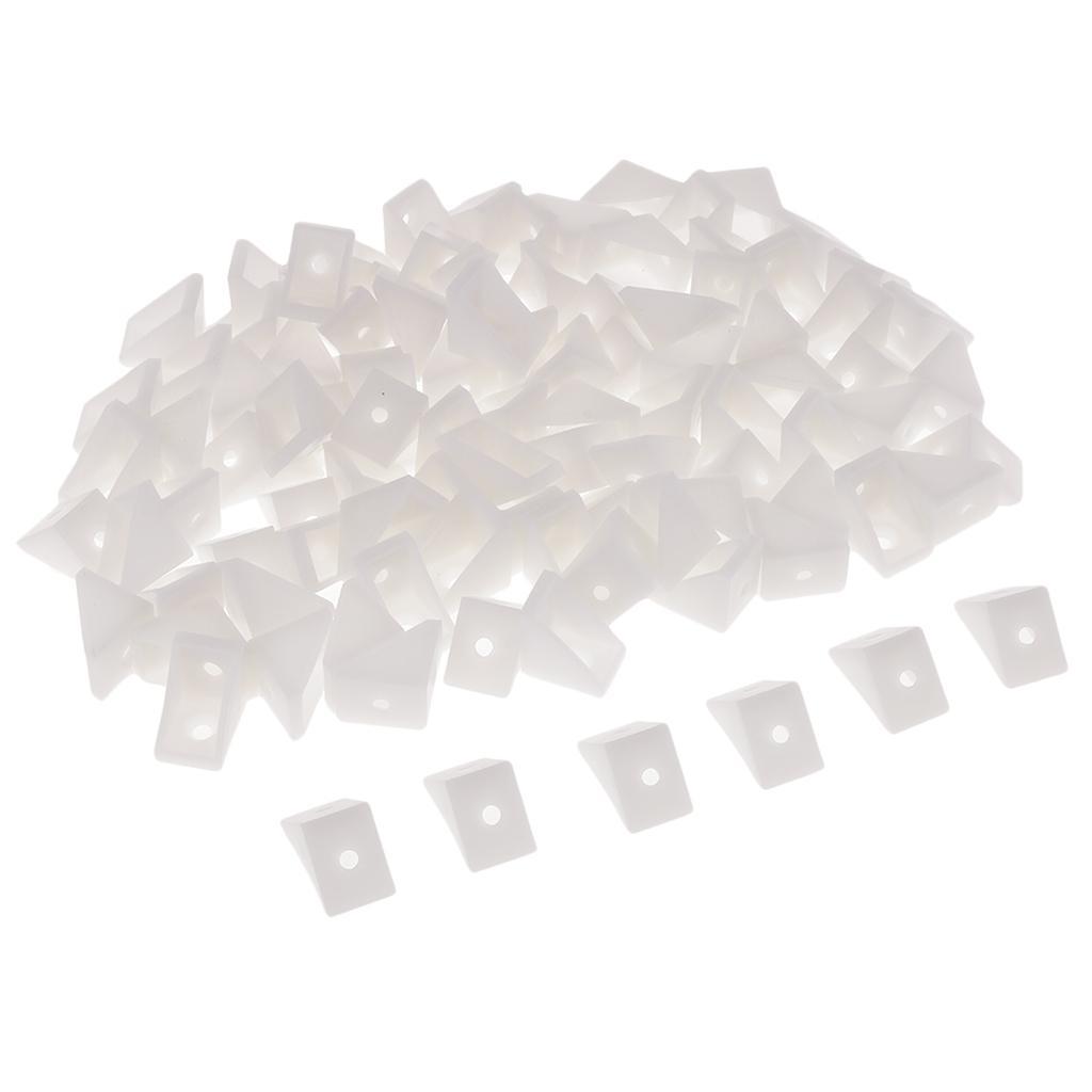 100x Shelf Support Corner Brace Angle Bracket 90 Degree Plastic Corner Brace