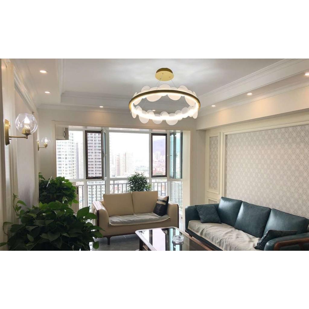Đèn Thả Led Trang Trí Phòng Khách, Đèn Đường Kính 60cm Ánh Sáng 3 Chế Độ