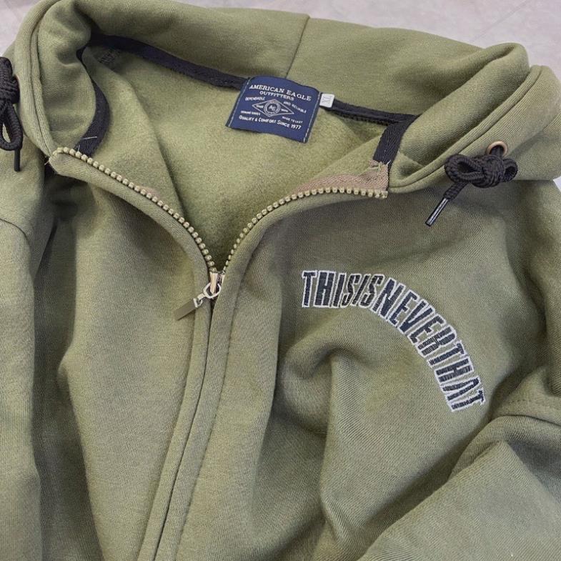 Áo Khoác Hoodie Xanh Form To Nam Nữ Unisex Mũ 2 Lớp This Dáng Rộng Tay Bồng