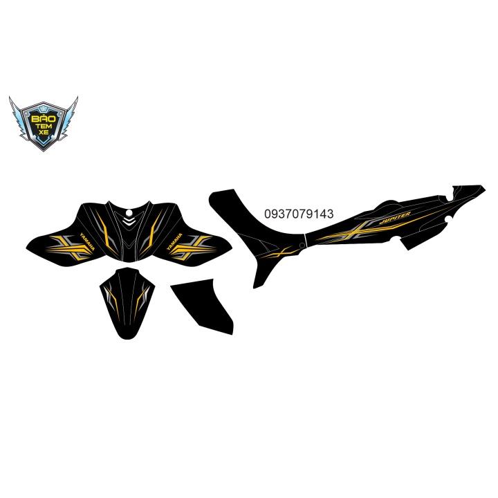 Tem rời dán xe jupiter MX dán xe đen