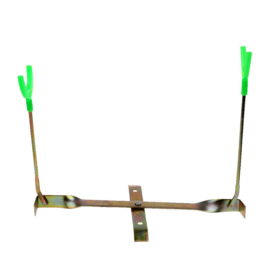 Outdoor Ice Fishing Rod Dual-Holder Rack 360 Rotation Y Shape Pole Stand