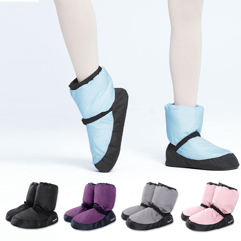 Giày múa ba lê giày dan nhảy ấm áp boots boots giày bốt mùa đông khởi động giày huấn luyện Color: Grey Shoe Size: L 38-39