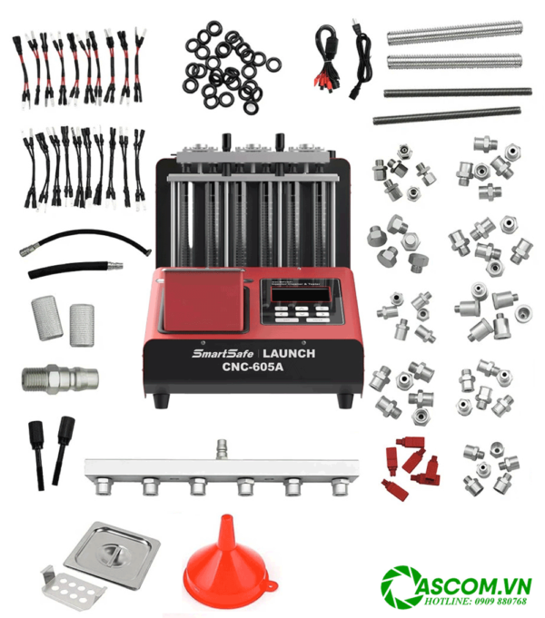 Máy xúc rửa và kiểm tra kim phun ô tô LAUNCH SmartSafe CNC-605A