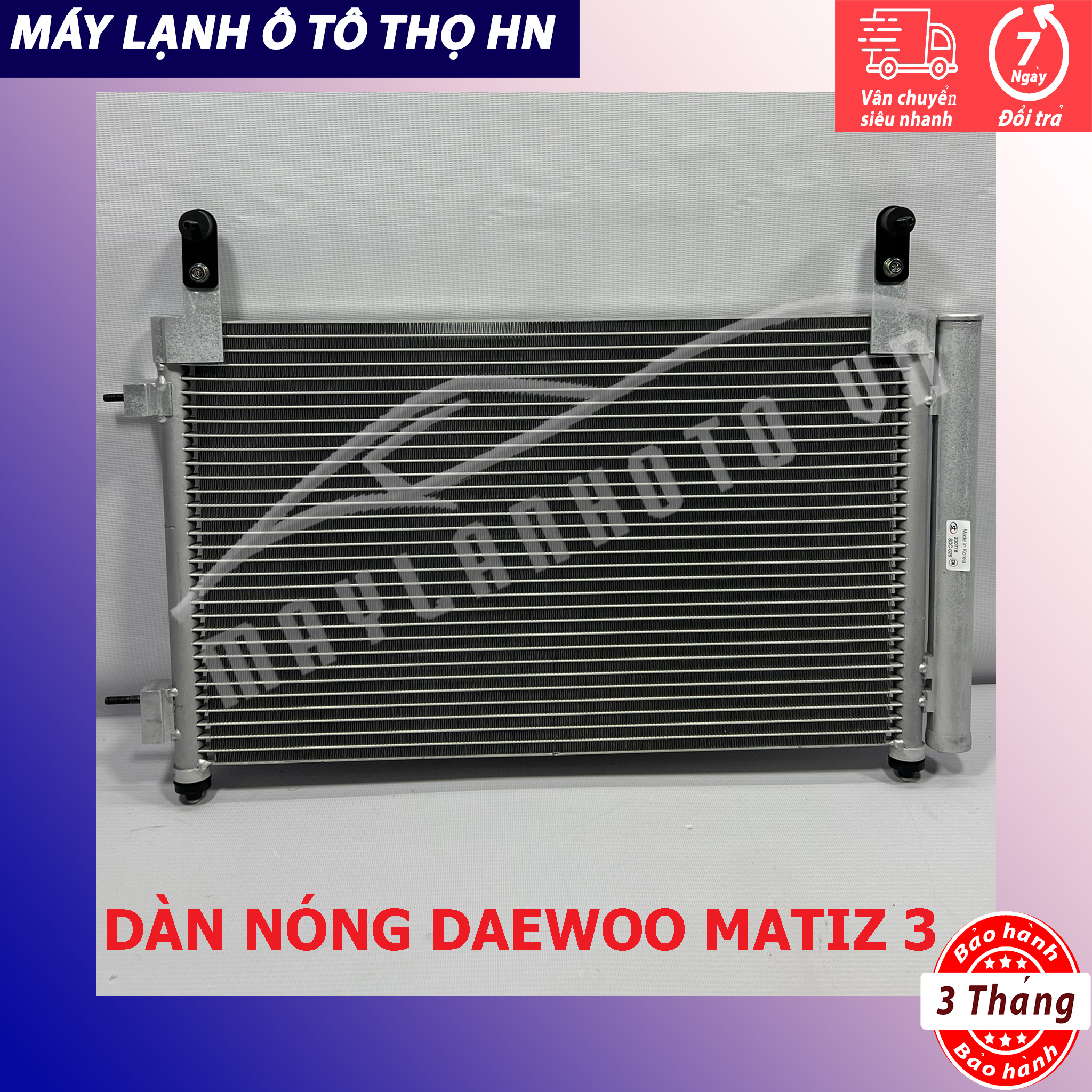 Dàn nóng Daewoo Matiz 3 - Chevrolet Spark 2006 2007 2008 2009 2010 hàng xịn Hàn Quốc 06 07 08 09 10
