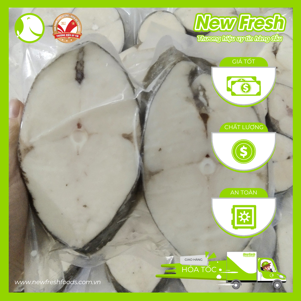 Cá Thu Đen Cắt Khoanh Chuẩn 100% Xuất Khẩu Túi 1Kg