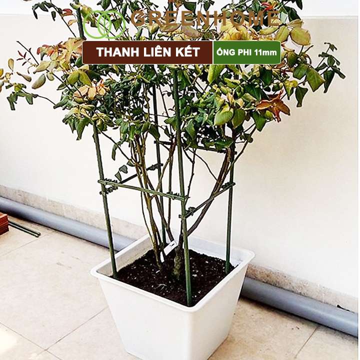 Thanh liên kết ống phi 11mm, Nhật Bản, Daim, hỗ trợ làm khung, giàn cây leo, dễ lắp ráp |Greenhome