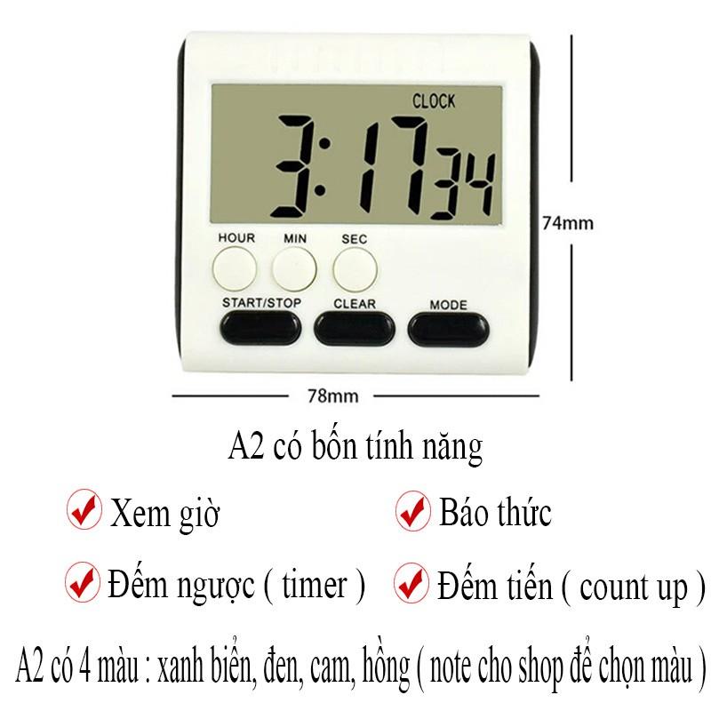 Đồng Hồ Đếm Ngược Bấm Giờ Nhỏ Gọn Tiện Dụng Âm Báo To ( Tặng Pin ) KaKa Shop