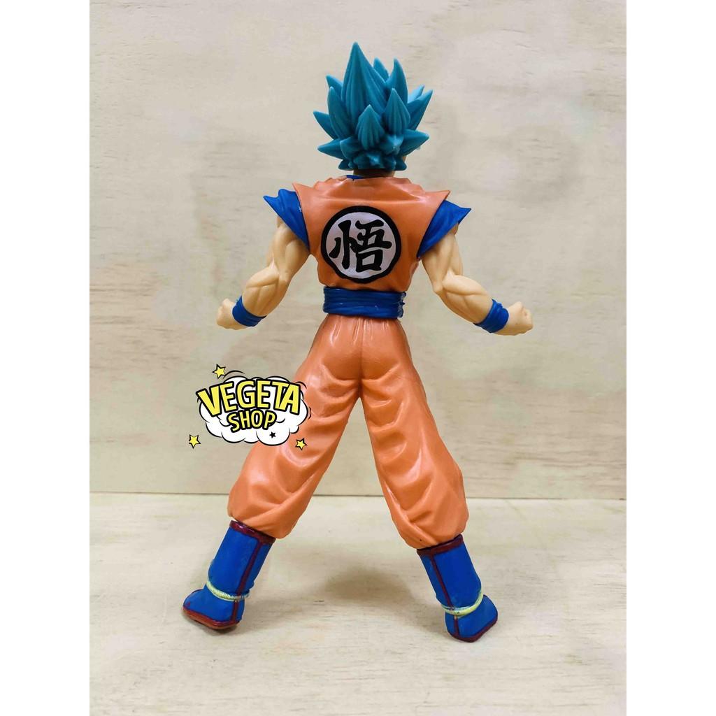 Mô hình Dragon Ball Super - Mô hình Songoku Son Goku Super Saiyan God SSJ - Goku tóc xanh vận nội công - Cao 18cm