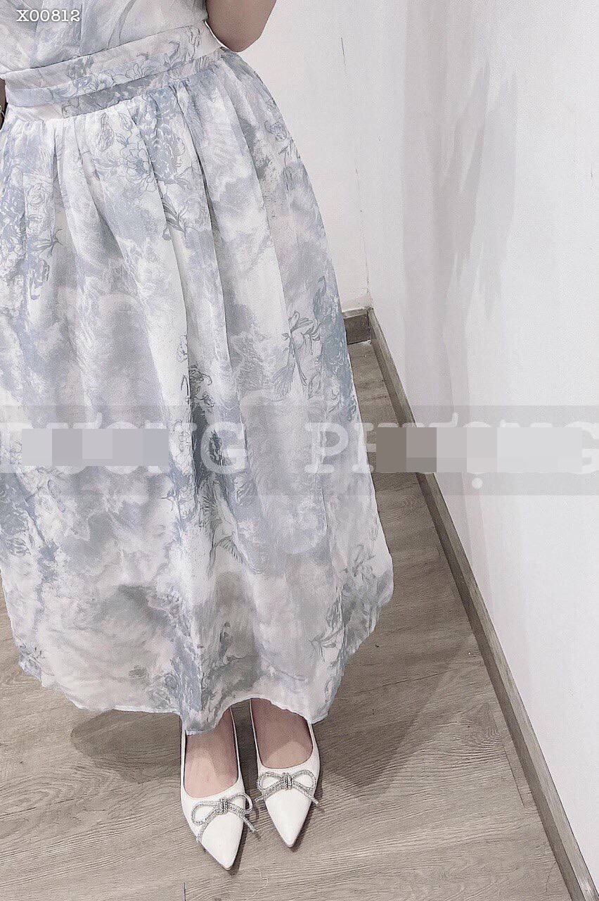 ĐẦM DÀI SUÔNG TRƠN HOA FLORAL CỔ V TAY NGẮN BỒNG LƯNG THUN MAXI MIDI DẠO PHỐ ĐI BIỂN DỰ TIỆC ĐI LÀM
