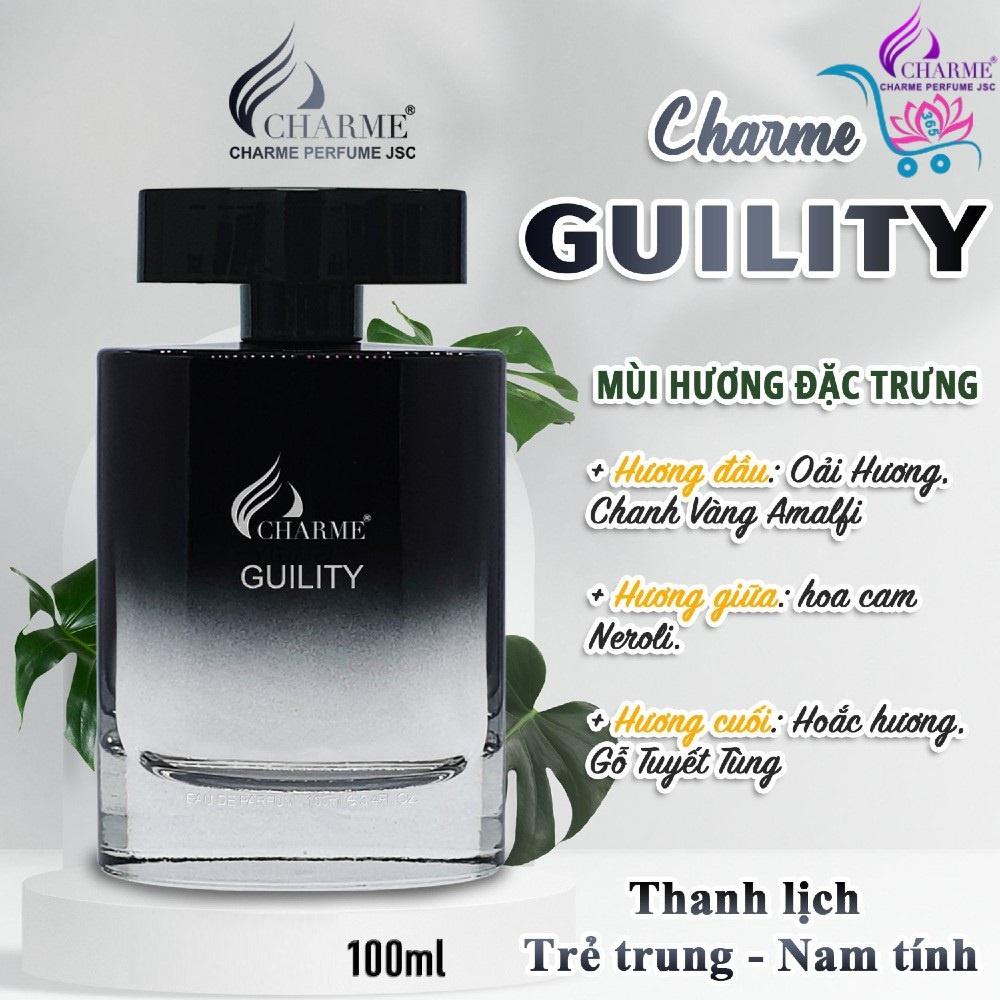 Nước Hoa Nam CHARME GUILITY 100ml Lưu Hương Lâu Phong Cách Bí Ẩn, Lịch Lãm, Sang Trọng Chính Hãng