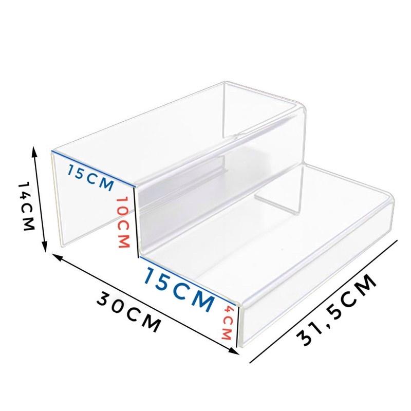 Kệ mica size lớn nhiều tầng - nhiều màu sắc - thiết kế theo yêu cầu - 3mm trắng trong