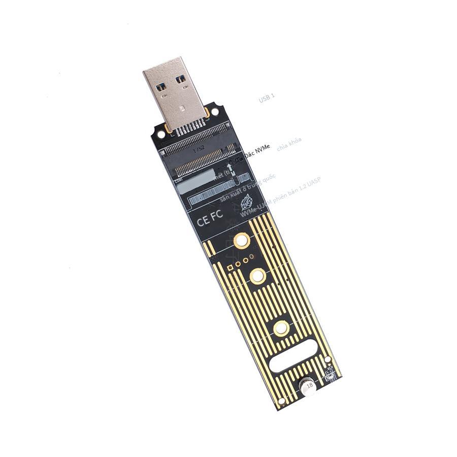 Giao thức nvme kiểu mới nhất SSD sang USB3.1 TYPE-A thẻ bộ điều hợp ổ cứng không dây nội tuyến Giao diện M.2 type-c