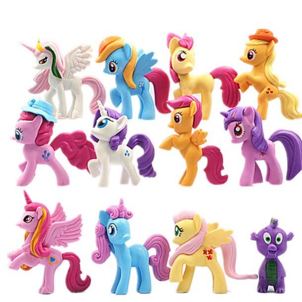 13 Ngựa Thiên Thần Pony (12 Ngựa Size 6cm-8cm+1 Ngựa 14cm