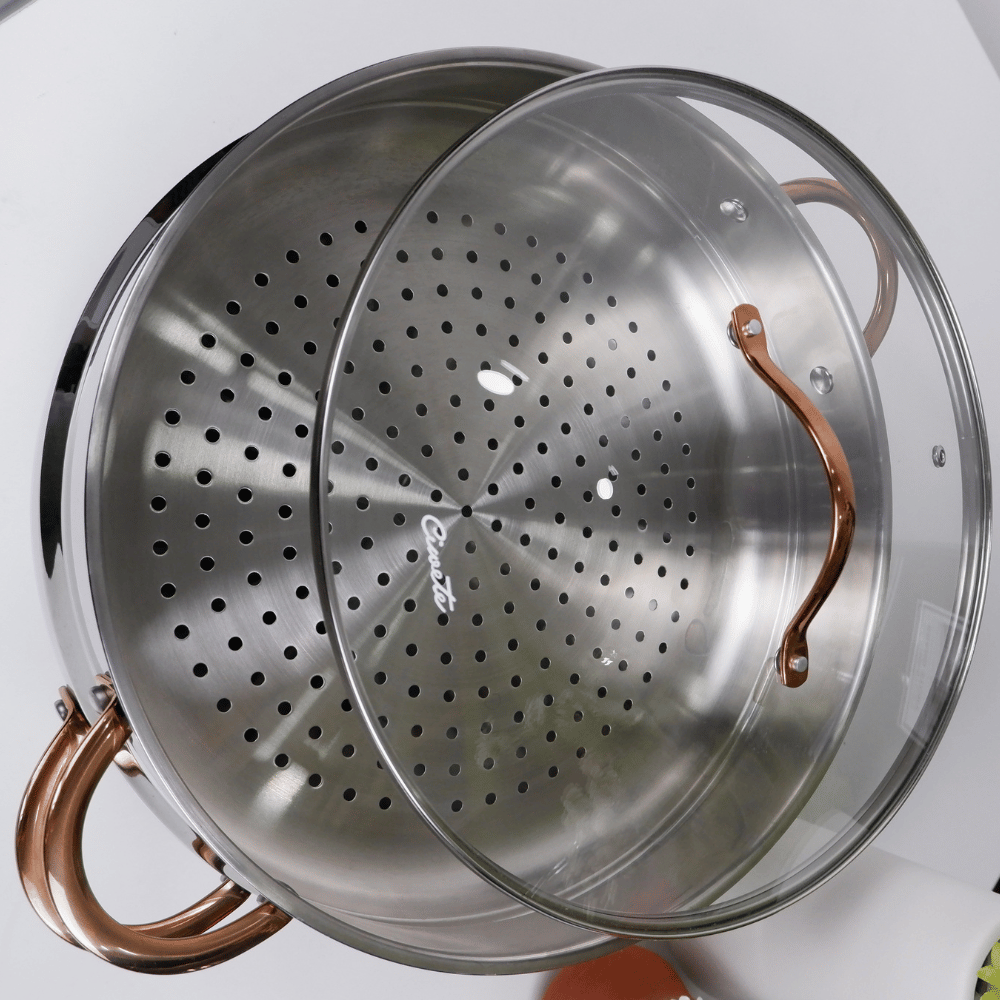 Bộ chảo sâu và xửng hấp Ciwete 32cm SS0105-3P hàng chính hãng