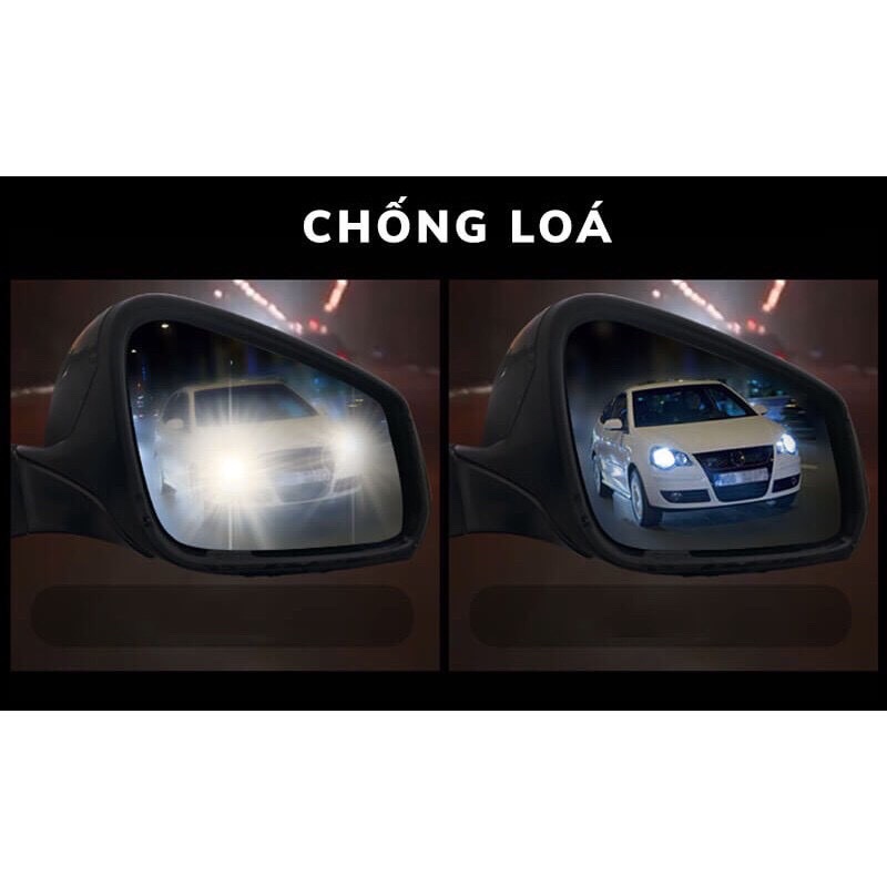 Combo 2 miếng dán chống bám nước gương ô tô , xe hơi cao cấp hình ovan bảo vệ gương chiếu hậu không bị trầy xước