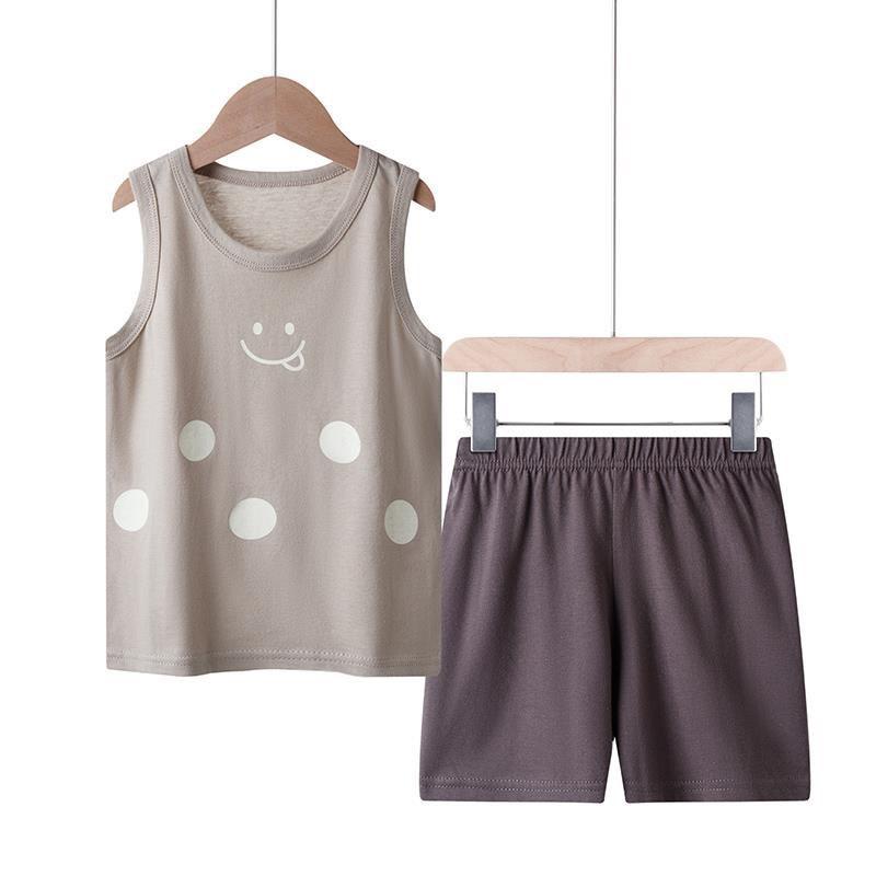 Bộ ba lỗ Quảng Châu cotton bé trai chất liệu cotton siêu mát, thấm hút mồ hôi size 11-21kg