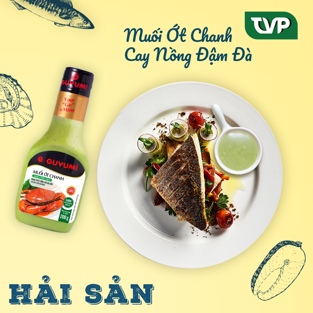 Muối ớt chanh Guyumi chấm hải sản, thịt đồ nướng bbq có thể ăn chay 200g
