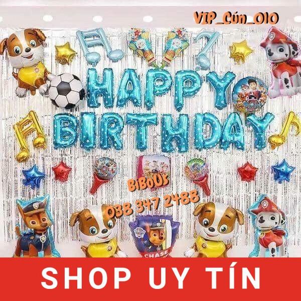 SET TRANG TRÍ SINH NHẬT TUỔI CÚN-THÔI NÔI BÉ CÚN-SINH NHẬT BÉ TRAI, BÉ GÁI-TRANG TRÍ SINH NHẬT GIÁ RẺ, SINH NHẬT 1 TUỔI