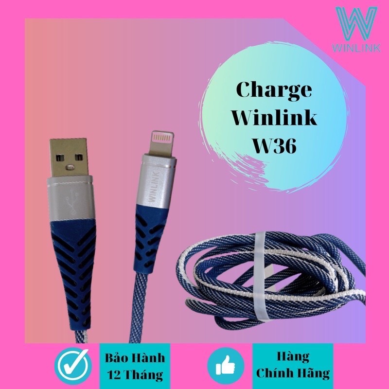 CÁP SẠC NHANH WINLINK -WL36I DÙNG CHO DÒNG IPHONE TỪ 5 ĐẾN XS MAX - Hàng chính hãng