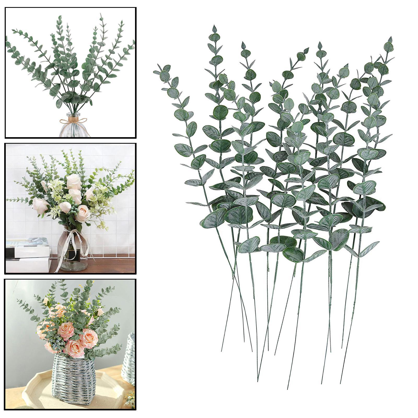 Artificial Eucalyptus Stems   Leaves for Wedding Decor 12pc