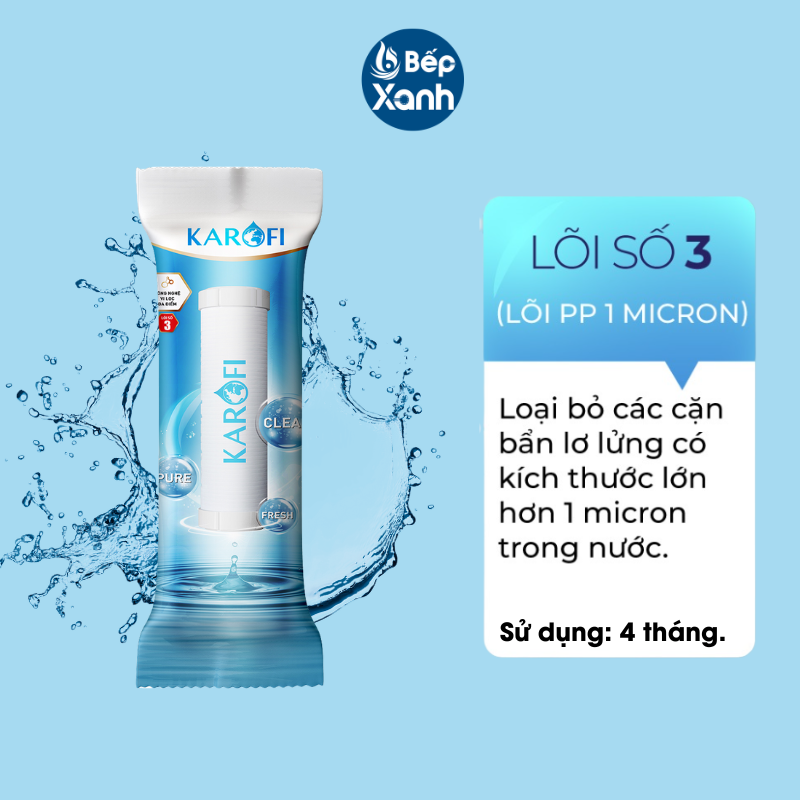 Combo 3 lõi lọc nước Karofi 1,2,3 chính hãng