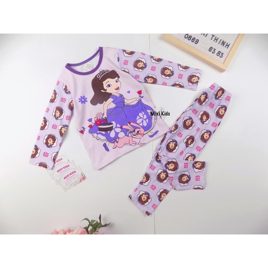 BỘ BÉ GÁI HT CÔNG CHÚA MÀU TÍM COTTON