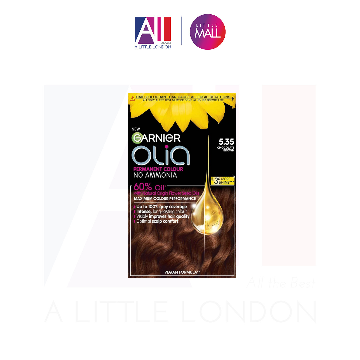 Thuốc nhuộm tóc Garnier Olia Permanent Hair Colour 5.35 Chocolate Brown